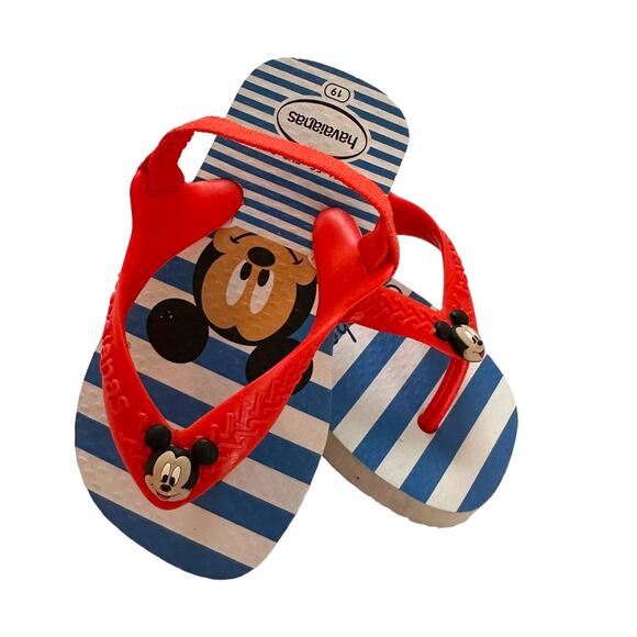Havaianas Mickey Mouse Flip Flops Baby Thong Sandal Slingback Elastic Sz 5C New - Picture 11 of 11